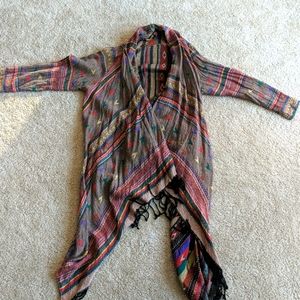 Colorful Wrap Cardigan